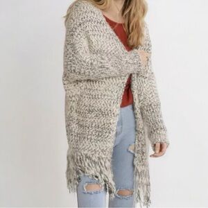 UMGEE Open Front Fringe‎ Kimono Cardigan, M/L